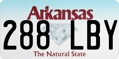 AR license plate 288LBY