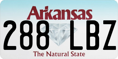 AR license plate 288LBZ