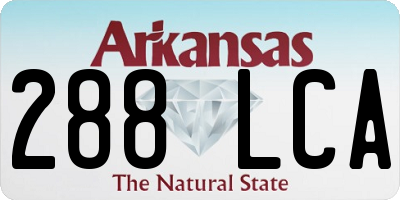 AR license plate 288LCA