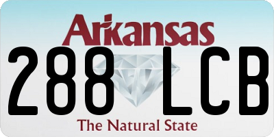 AR license plate 288LCB