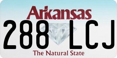 AR license plate 288LCJ