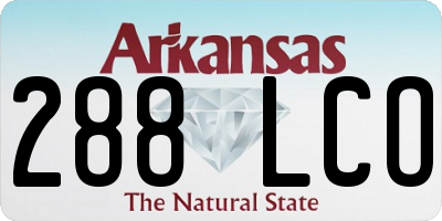 AR license plate 288LCO