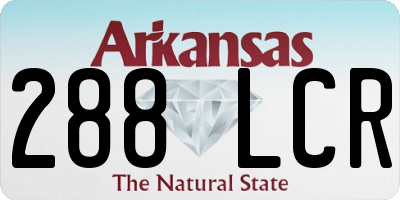 AR license plate 288LCR