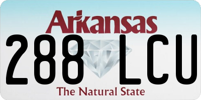 AR license plate 288LCU