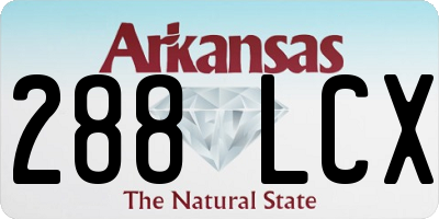 AR license plate 288LCX
