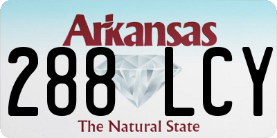 AR license plate 288LCY