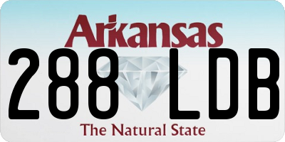 AR license plate 288LDB