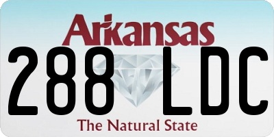 AR license plate 288LDC