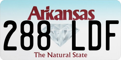 AR license plate 288LDF