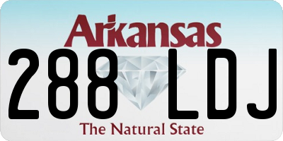 AR license plate 288LDJ