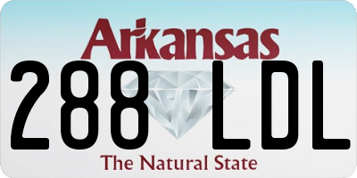 AR license plate 288LDL