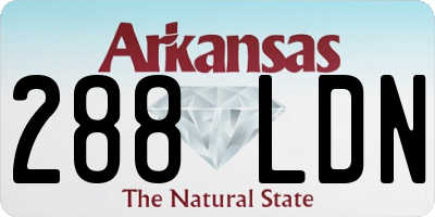 AR license plate 288LDN