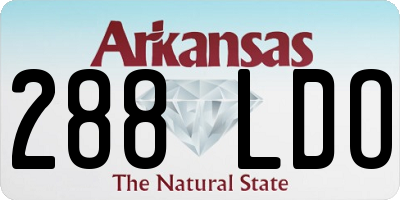 AR license plate 288LDO
