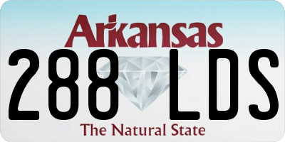 AR license plate 288LDS