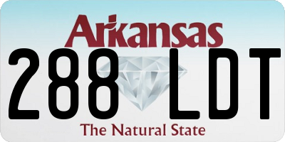 AR license plate 288LDT