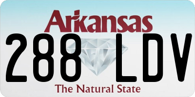AR license plate 288LDV