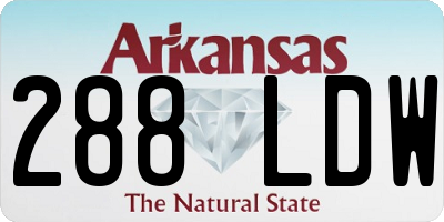 AR license plate 288LDW