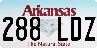 AR license plate 288LDZ