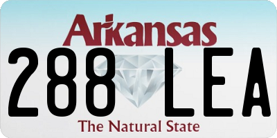 AR license plate 288LEA