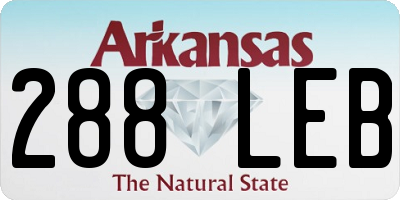 AR license plate 288LEB