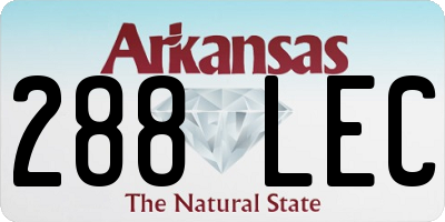 AR license plate 288LEC