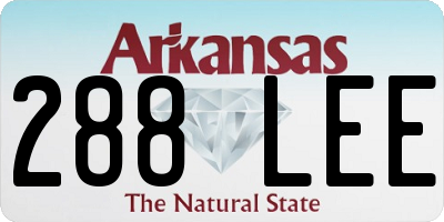 AR license plate 288LEE