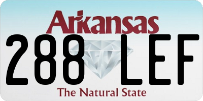 AR license plate 288LEF