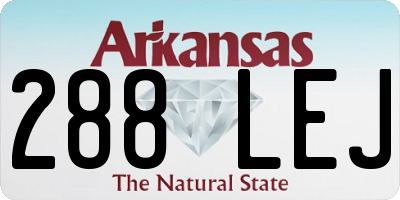 AR license plate 288LEJ