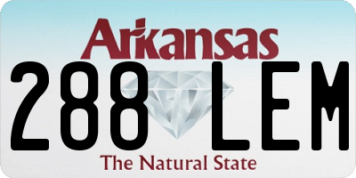 AR license plate 288LEM