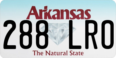 AR license plate 288LRO