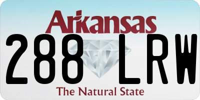 AR license plate 288LRW
