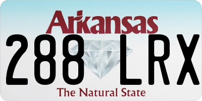 AR license plate 288LRX