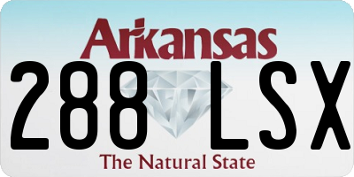 AR license plate 288LSX