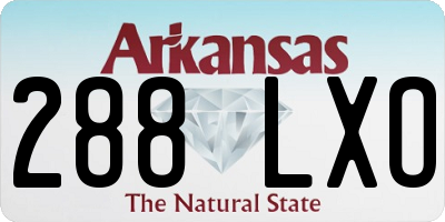 AR license plate 288LXO