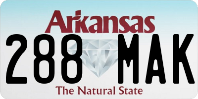 AR license plate 288MAK