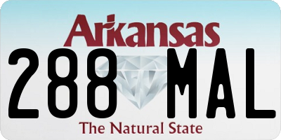 AR license plate 288MAL