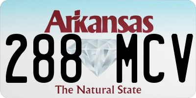 AR license plate 288MCV