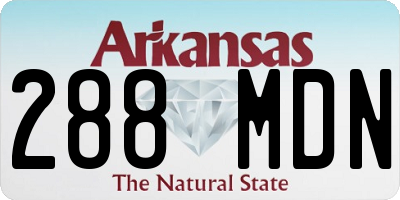 AR license plate 288MDN