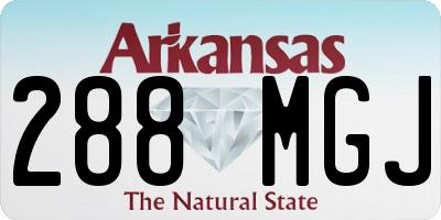 AR license plate 288MGJ