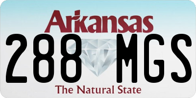 AR license plate 288MGS