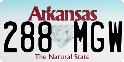 AR license plate 288MGW