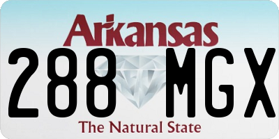 AR license plate 288MGX