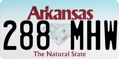 AR license plate 288MHW
