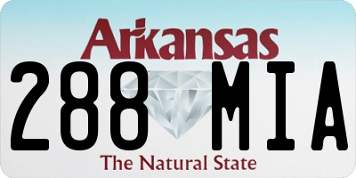 AR license plate 288MIA