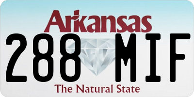 AR license plate 288MIF