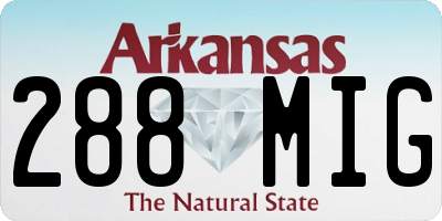 AR license plate 288MIG
