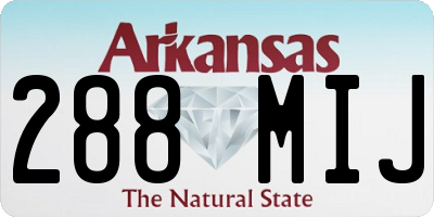 AR license plate 288MIJ