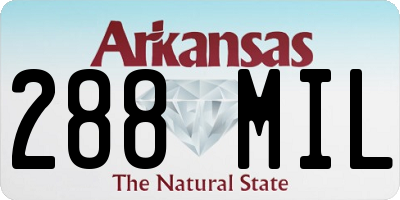 AR license plate 288MIL