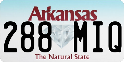 AR license plate 288MIQ