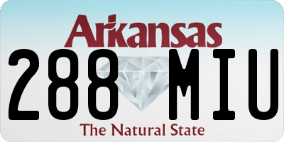 AR license plate 288MIU